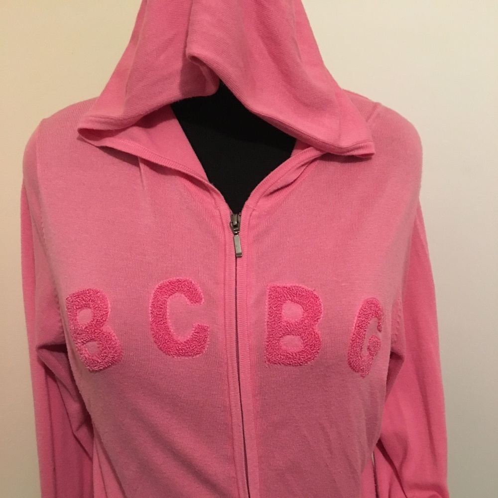 Women's Pink BCBG Zip-Up Sweater!