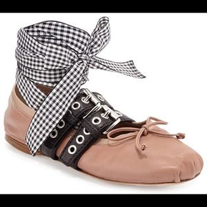 Nasty Gal Ballerina Lace Up Flats