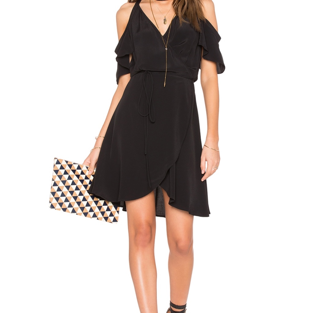 Privacy please little black dress cold shoulder