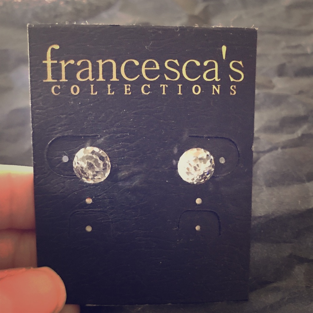 Francesca’s Collection Clear Round Studs