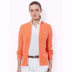 Ralph Lauren cable knit sweater jacket