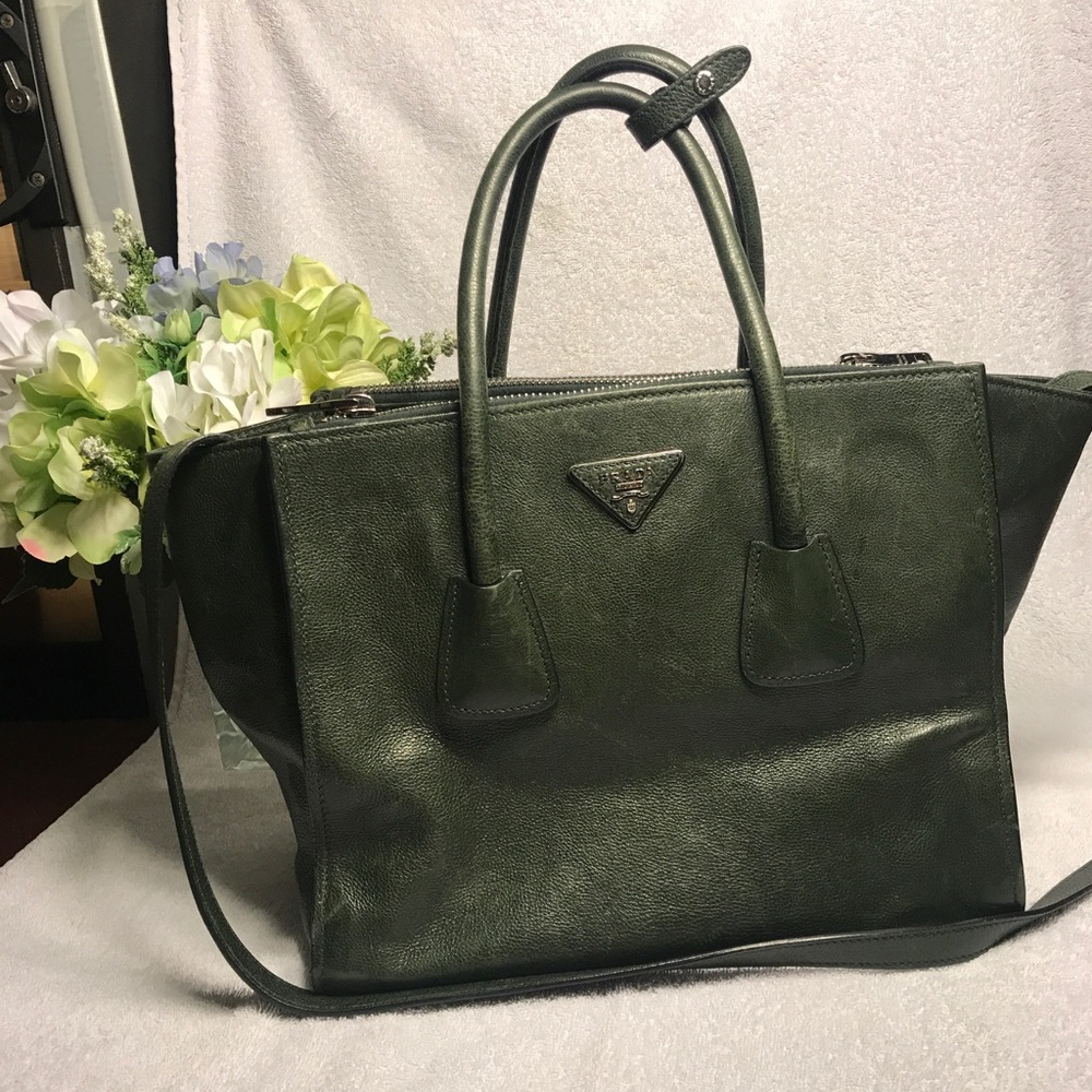 Dark green PRADA bag