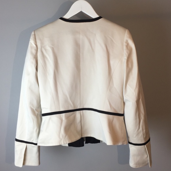 White Anne Klein Zip-Up Dressy Jacket/Blazer - Picture 2 of 3