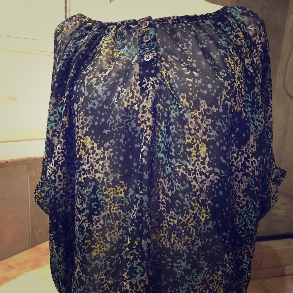 Boho flowy high-low shirt