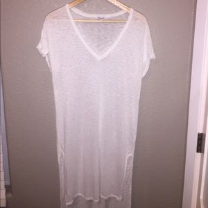 Splendid Extra-long Cozy White Tee