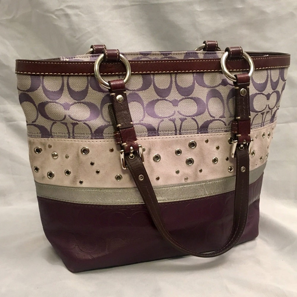 {SOLD}  RARE Leather & Suede Coach hobo bag