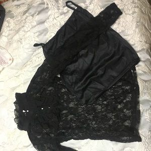 See through lace top with Cami