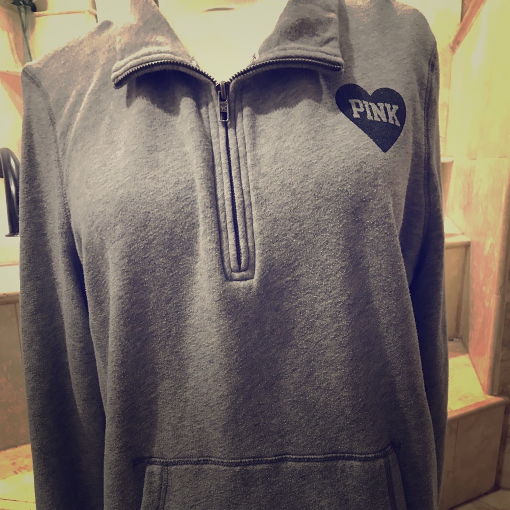 Pink collection half zip sweatshirt