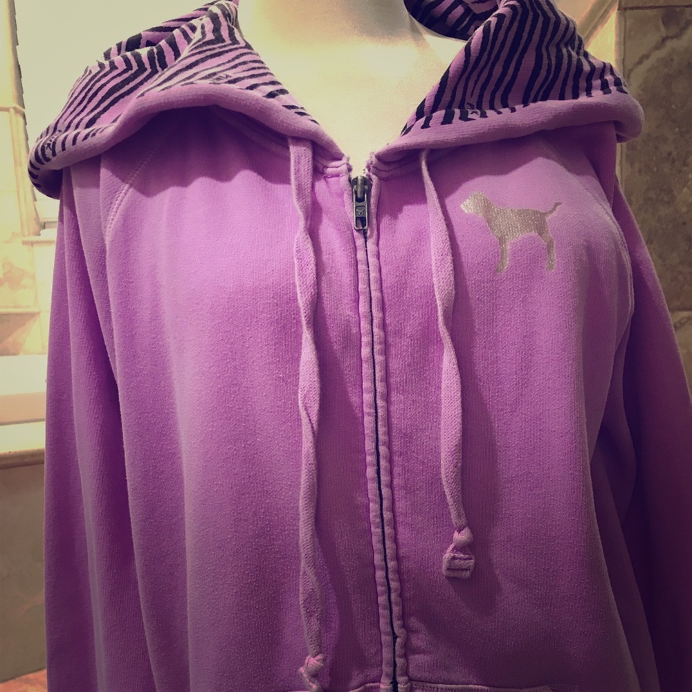 Pink collection full zip sweatshirt