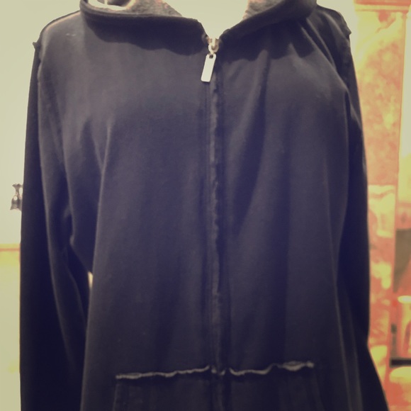 Frayed full zip sweatshirt - Picture 1 of 4