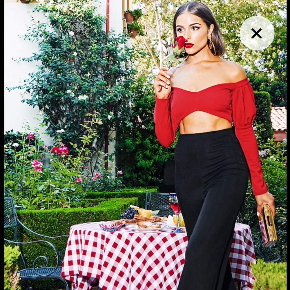 High Waisted Wide Leg Trouser