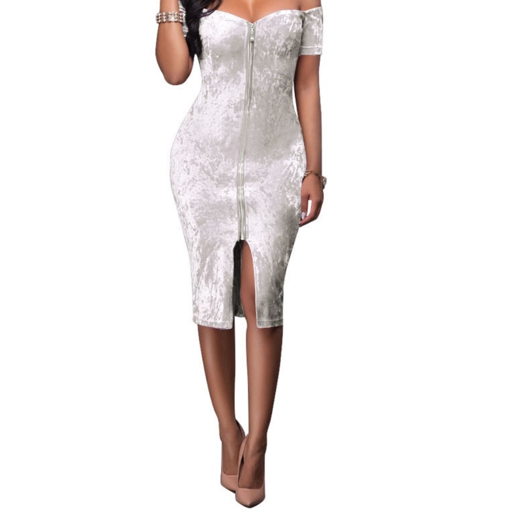 SEXY WHITE COCKTAIL DRESS!