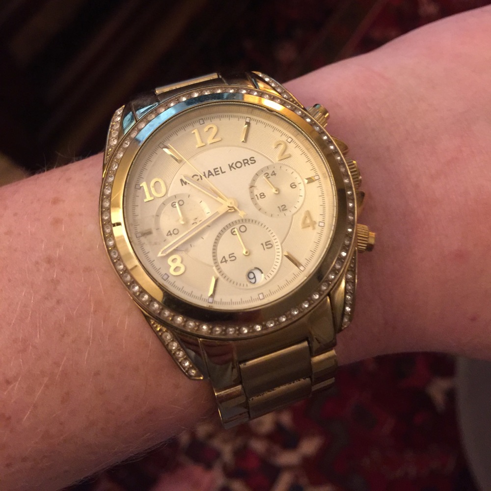 Michael Kors 'Blair' Gold-Tone Chronograph Watch - Picture 4 of 7