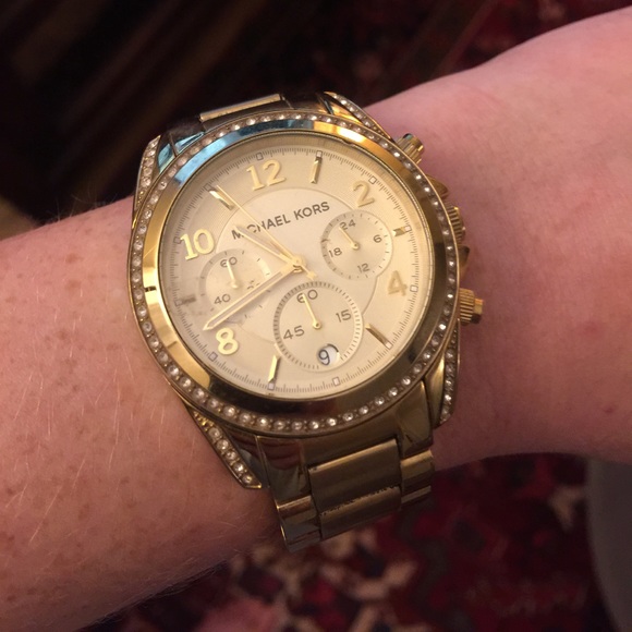 Michael Kors 'Blair' Gold-Tone Chronograph Watch - Picture 4 of 7