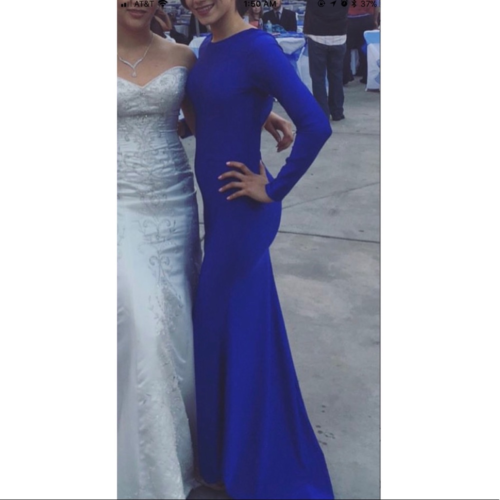 Royal blue Evening gowned