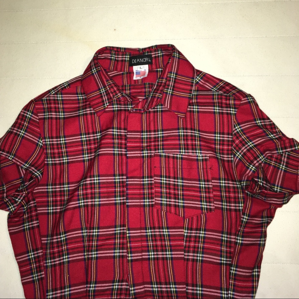 Deandri Plaid Top