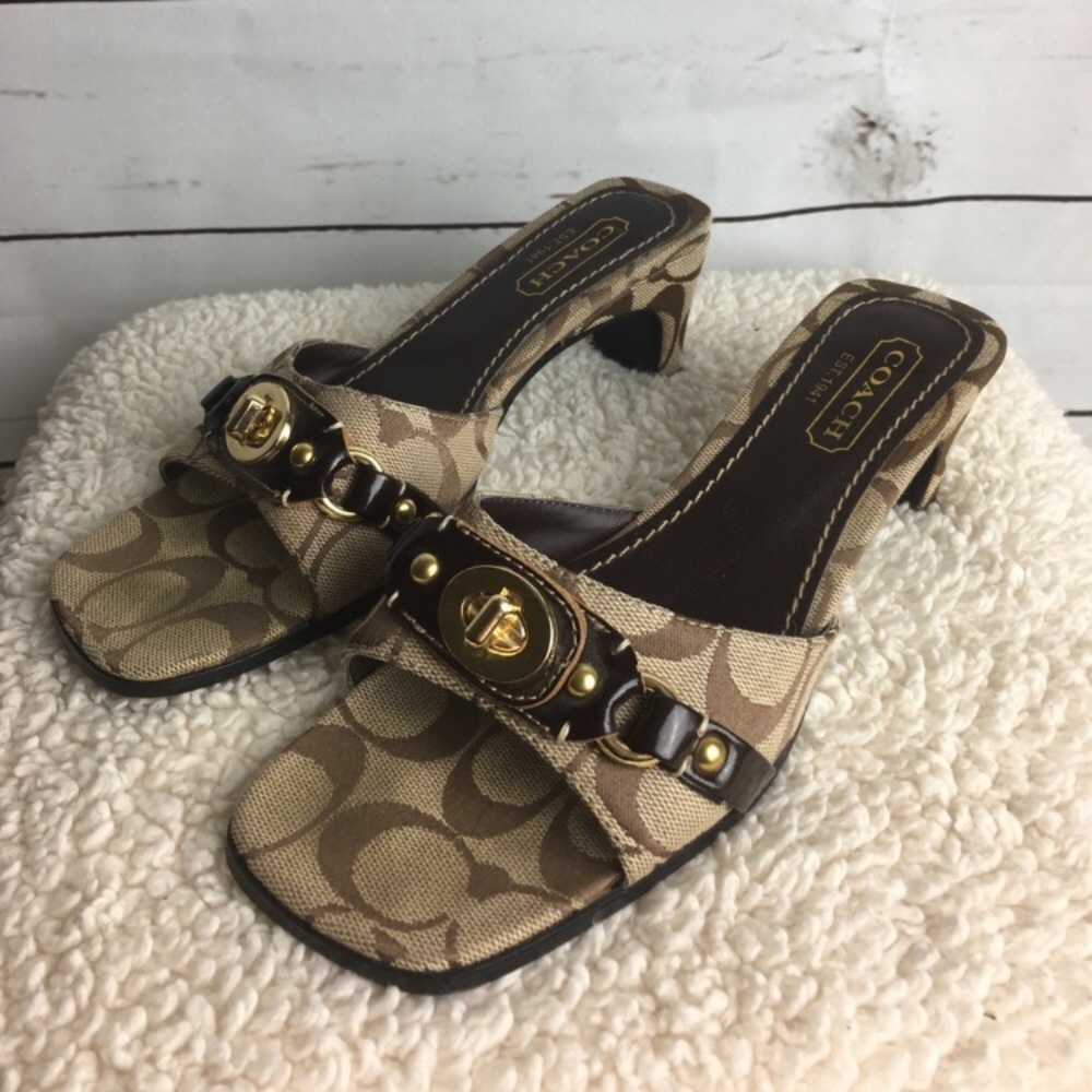 Authentic Coach brown sandals size 7