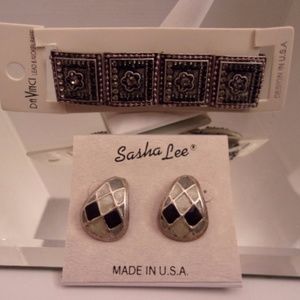 NWT BEAUTIFUL SASHA LEE EARRINGS & BRACELET RETAIL