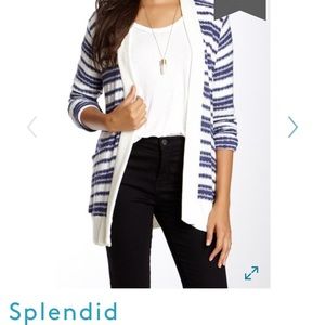 EUC Splendid Blue and White Grandpa Sweater