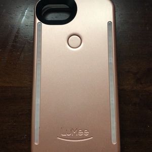LuMee Duo iPhone 8, 7, 6s/6 Rose Gold Case