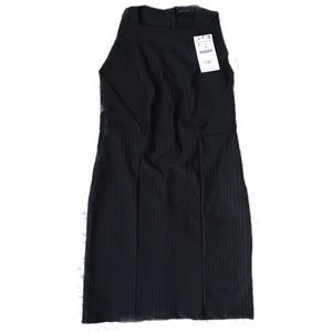 NWT Zara W&B collection black dress size large