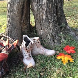 Blush Lace-Up Ankle Boots!