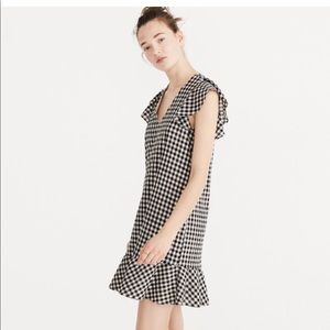 Madewell black and white gingham dress, size 14