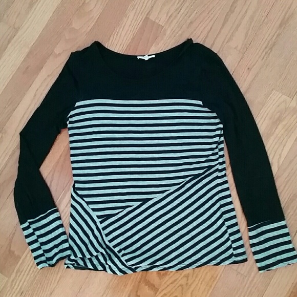 41 Hawthorn Tops - Stitch Fix 41 Hawthorn Black Striped Shirt L