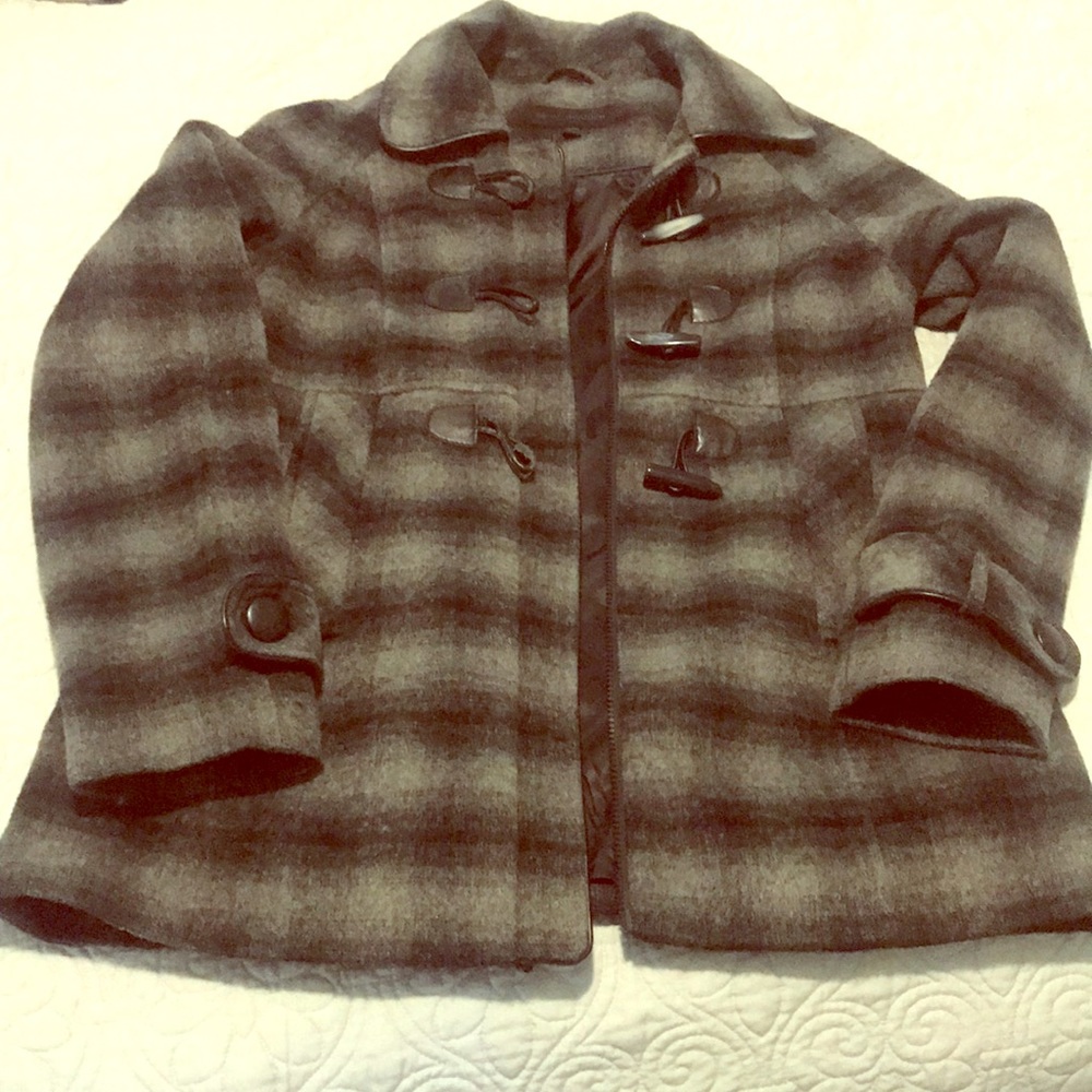Steve Madden black and grey Pea Coat
