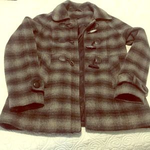 Steve Madden black and grey Pea Coat