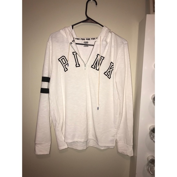 PINK Victoria's Secret Jackets & Blazers - White hoodie