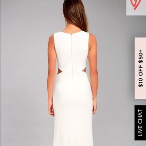 Trista White Cut Out Maxi  Dress