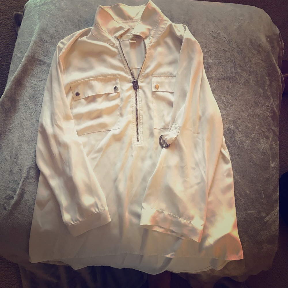 Michael Kors white polyester shirt
