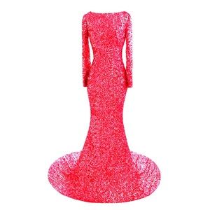 Burgundy formal / holiday sequined gown- NWT!