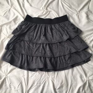 Full Tilt Gray Ruffled Layered Mini Skirt
