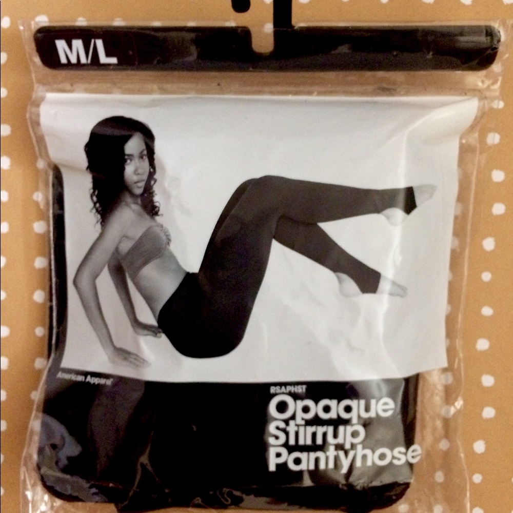 American Apparel Opaque Stirrup Pantyhose Tights