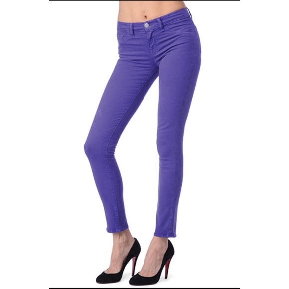 J Brand Denim - J Brand bright purple skinny leg jeans
