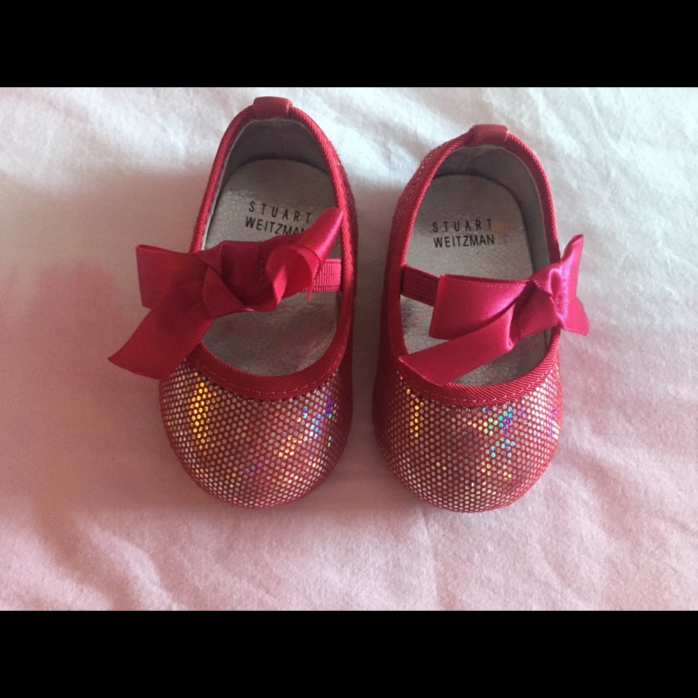 Stuart Weitzman red baby shoes
