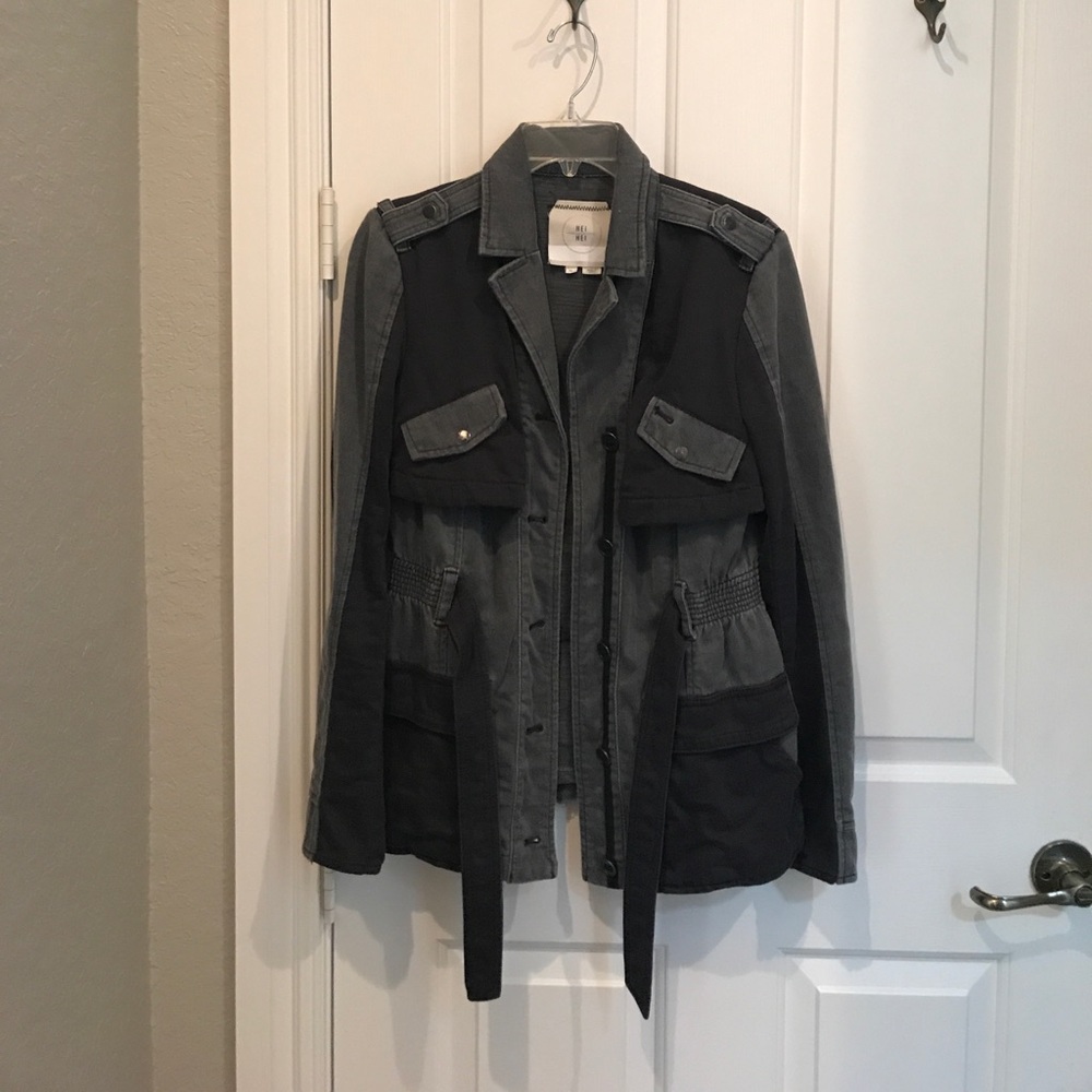 Anthropologie Hei Hei ruffle anorak jacket XS