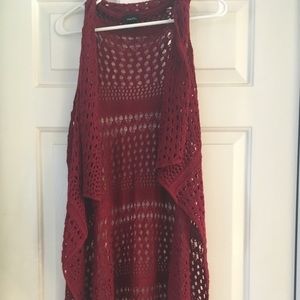 Rue 21 Burgundy Duster Cardigan