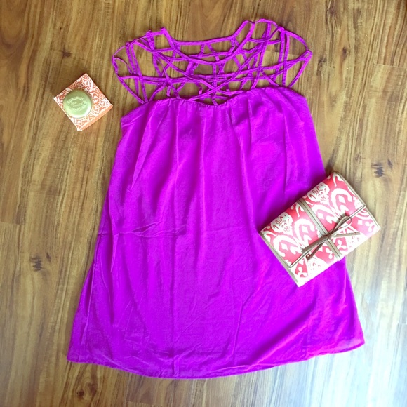 brandlabel Dresses & Skirts - 🔥1Day Sale🔥Purple Cage Mini Cocktail Dress/Tunic