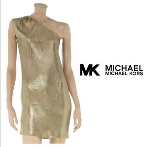 MICHAEL Michael Kors Gold Sequined Dress Small