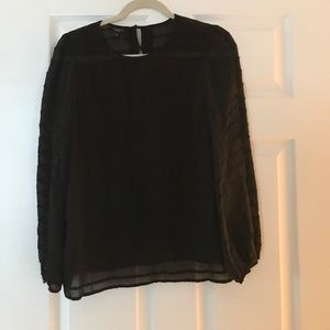 Long sleeve sheer black shirt