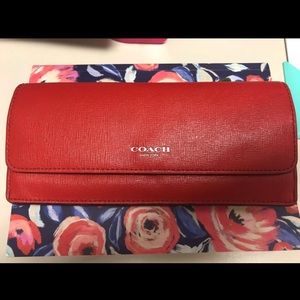 Elegant coach wallet - slim - authentic leather