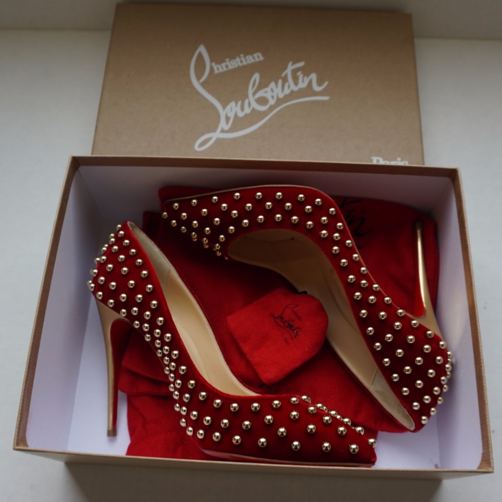 🎉SOLD🎉New Christian Louboutin Billy 100 Studded - Picture 2 of 8