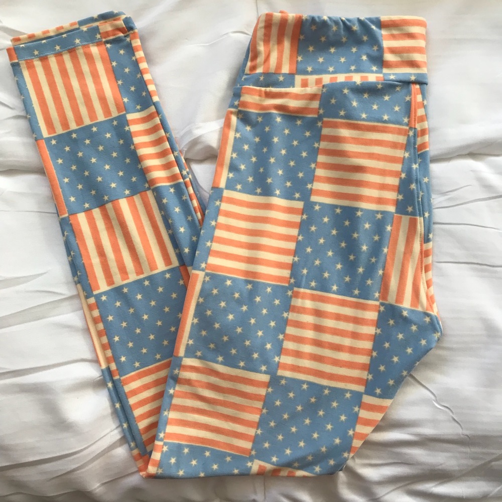 OS American Flag Leggings