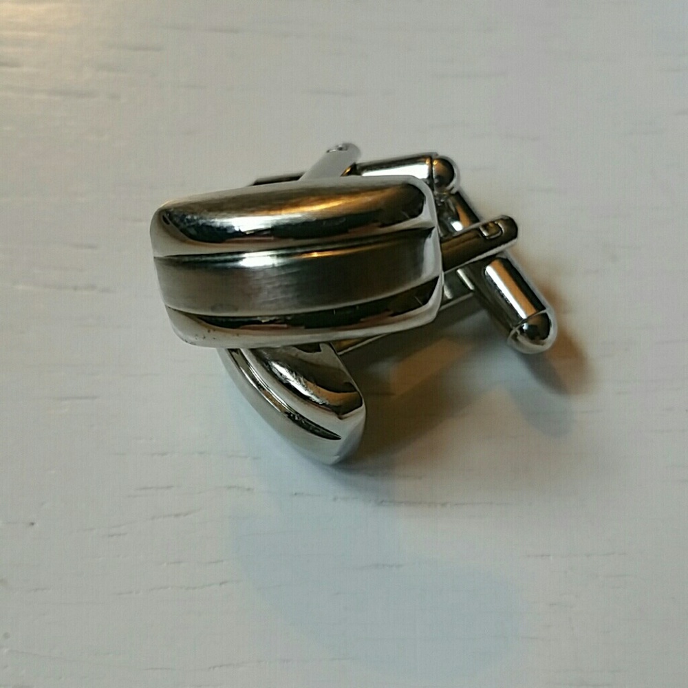 Men's silver cufflinks