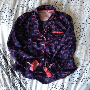 PJ set with bicycle print