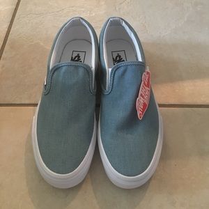 Madewell Vans Chambray slip ons