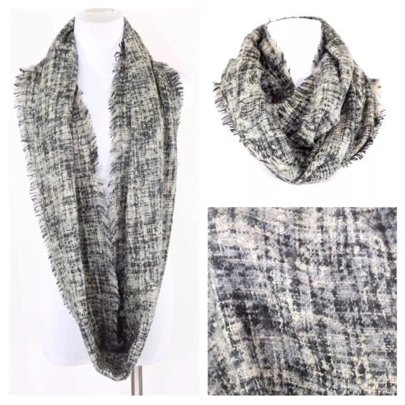 Retro Tweed Infinity Scarf - Picture 2 of 5